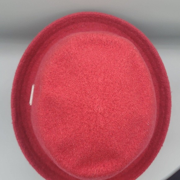 Kangol Mens Wool Mowbray Red Velvet Hat Size Medium RN# 68438 Pork Pie Hat Clean - Picture 6 of 12